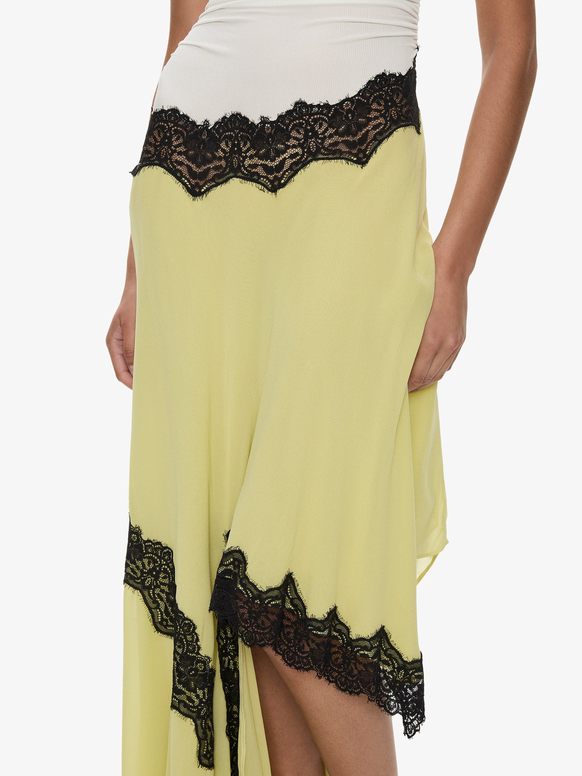 CHRISTOPHER ESBER Cutaway Lace Gathered Tank Dress (Multi)