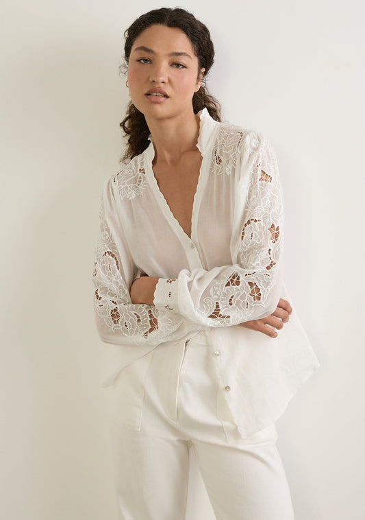 Image of Shirts. Productname: Auguste The Label Talia Blouse in White colour by brand - Auguste The Label
