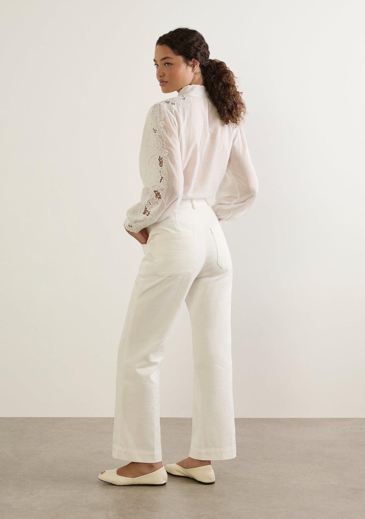 Auguste The Label James Bootleg Pant (White)