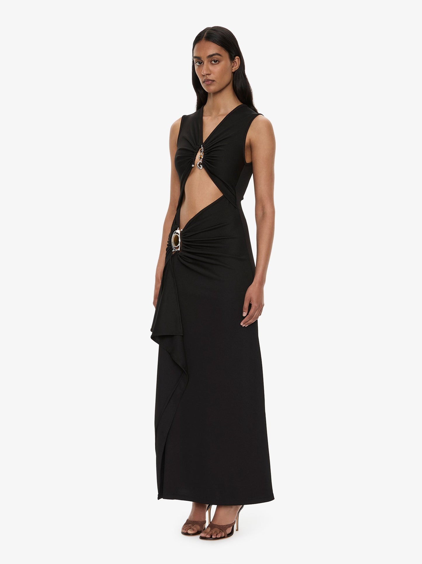CHRISTOPHER ESBER Droplet Crystal Separation Tank Dress (Black)