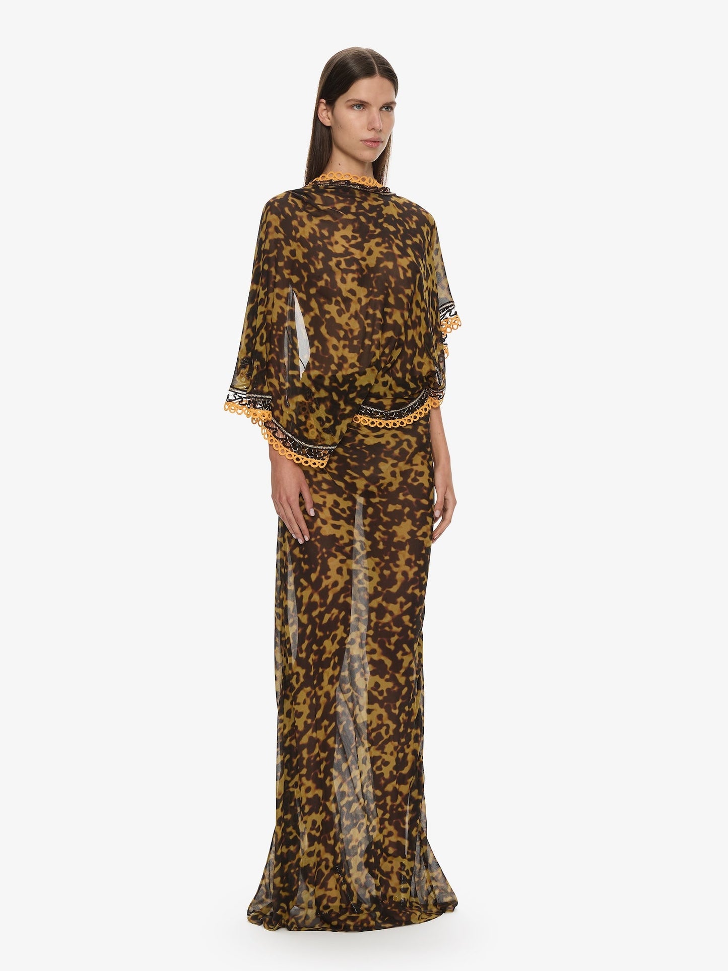 CHRISTOPHER ESBER Roule Trimmed Backless Drape Dress (Tortoiseshell)
