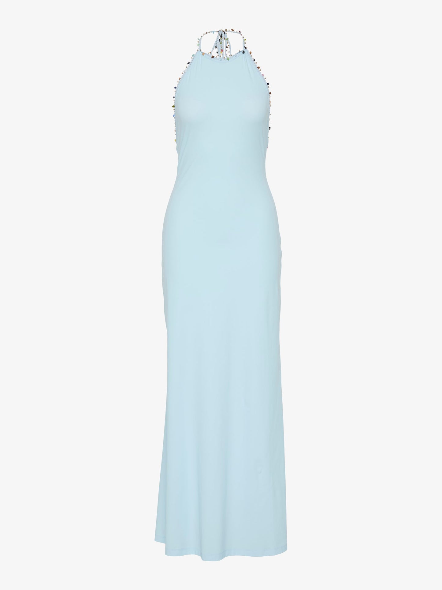 CHRISTOPHER ESBER Beach Quartz Halter Lycra Dress (Blue)
