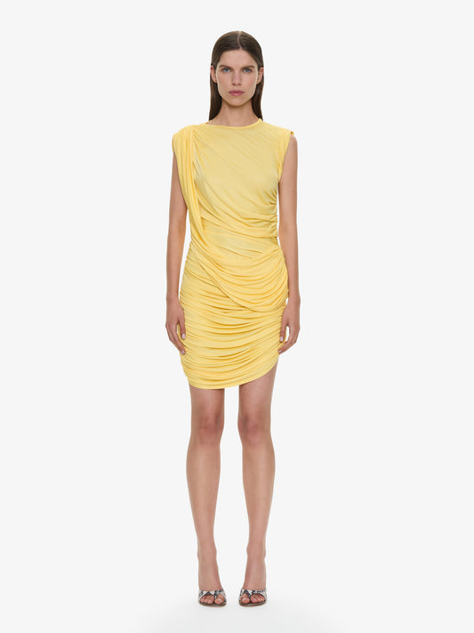 Image of Dresses. Product name - Verve Twisted Tank Mini Dress in Soleil colour by brand - CHRISTOPHER ESBER