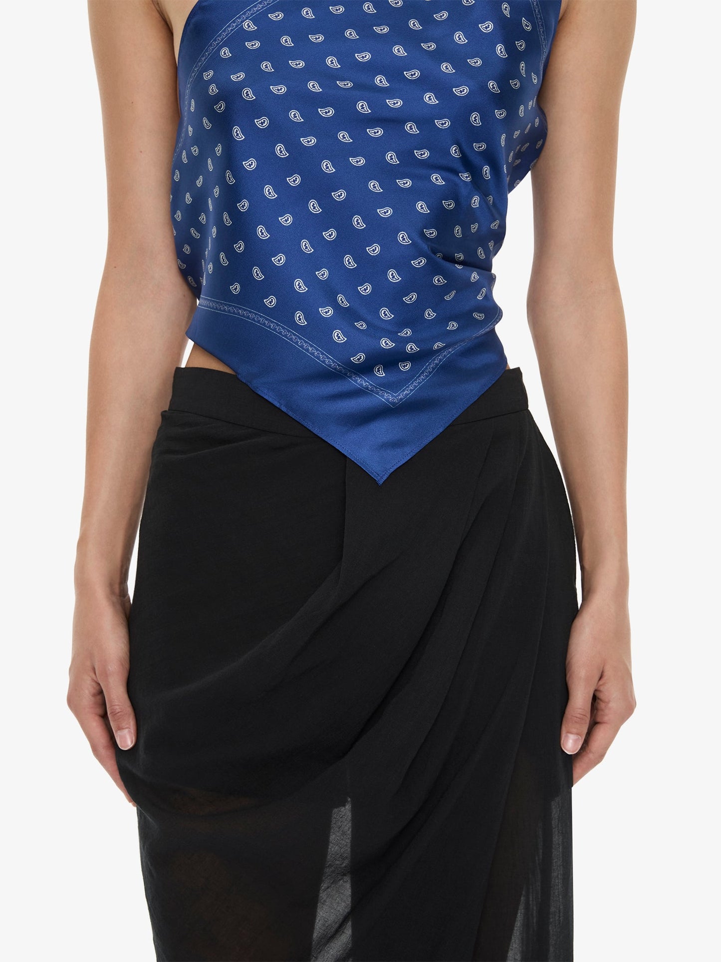 CHRISTOPHER ESBER Bandana Scarf Tie Top (Print)