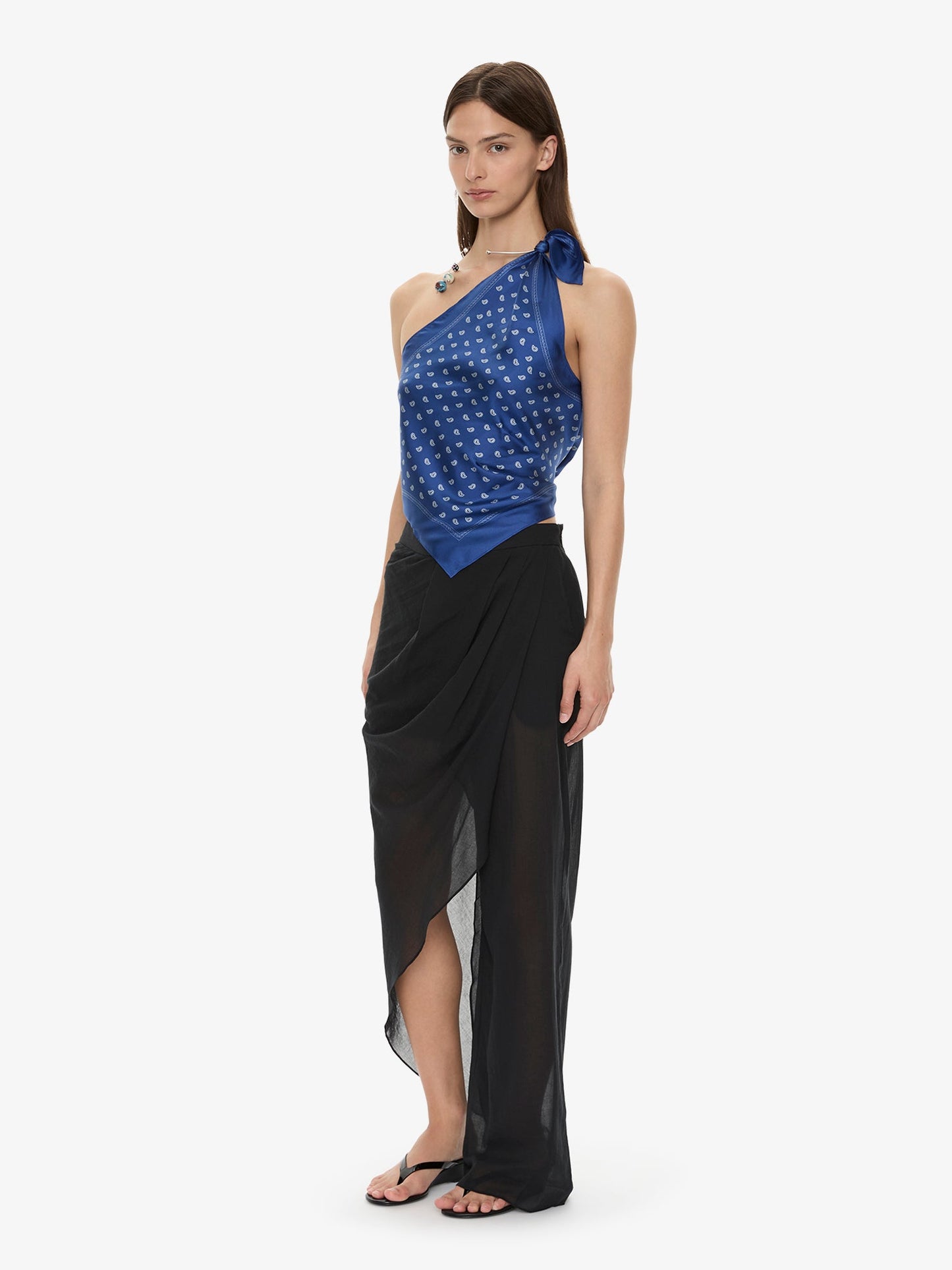 CHRISTOPHER ESBER Bandana Scarf Tie Top (Print)