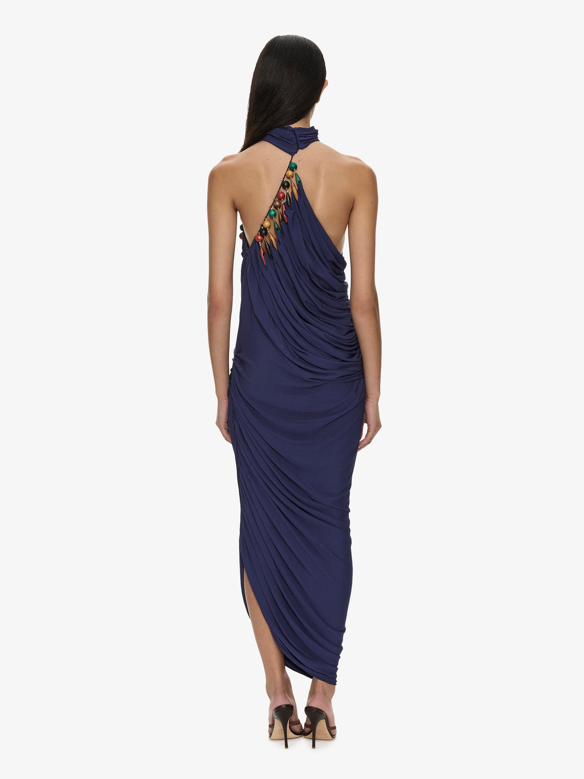 CHRISTOPHER ESBER Tropique Droplet Halter Dress (Ink)