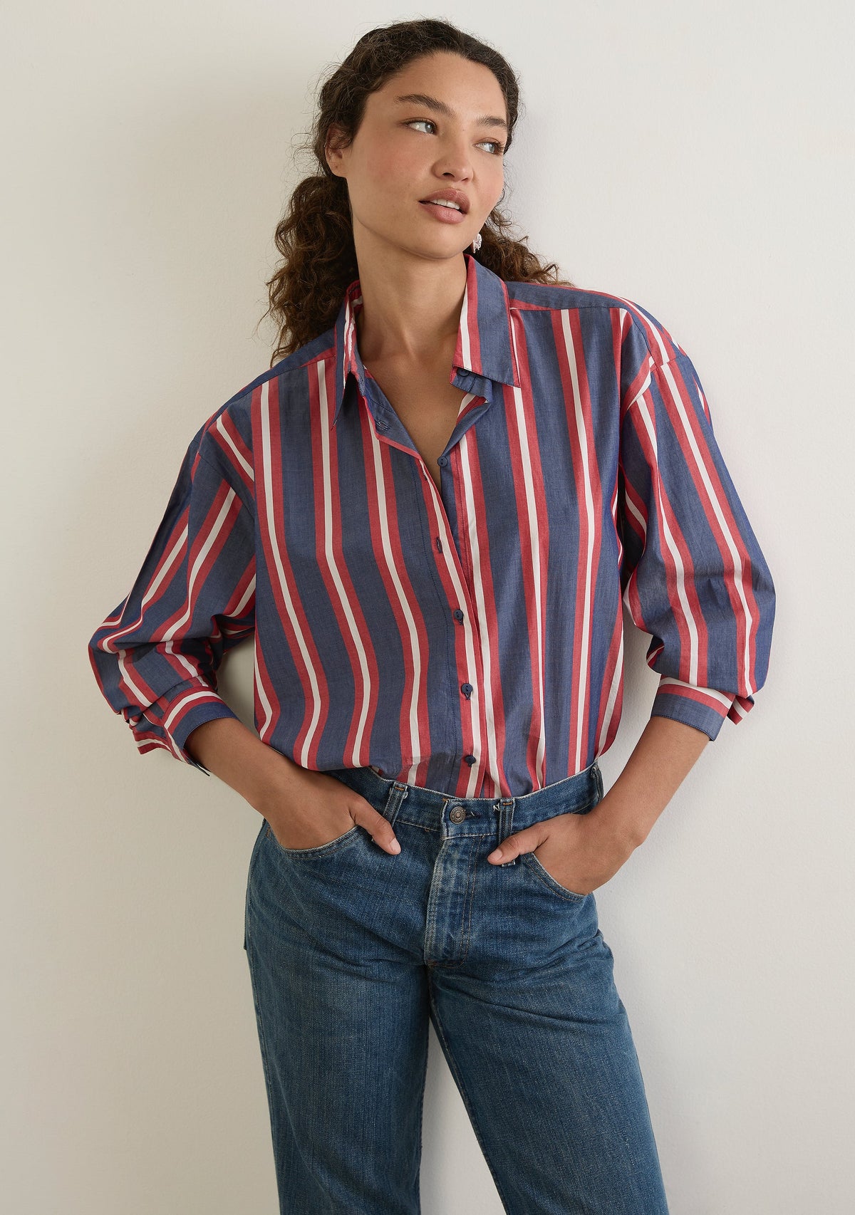 Image of Shirts. Productname: Auguste The Label Lucien Shirt in Red colour by brand - Auguste The Label
