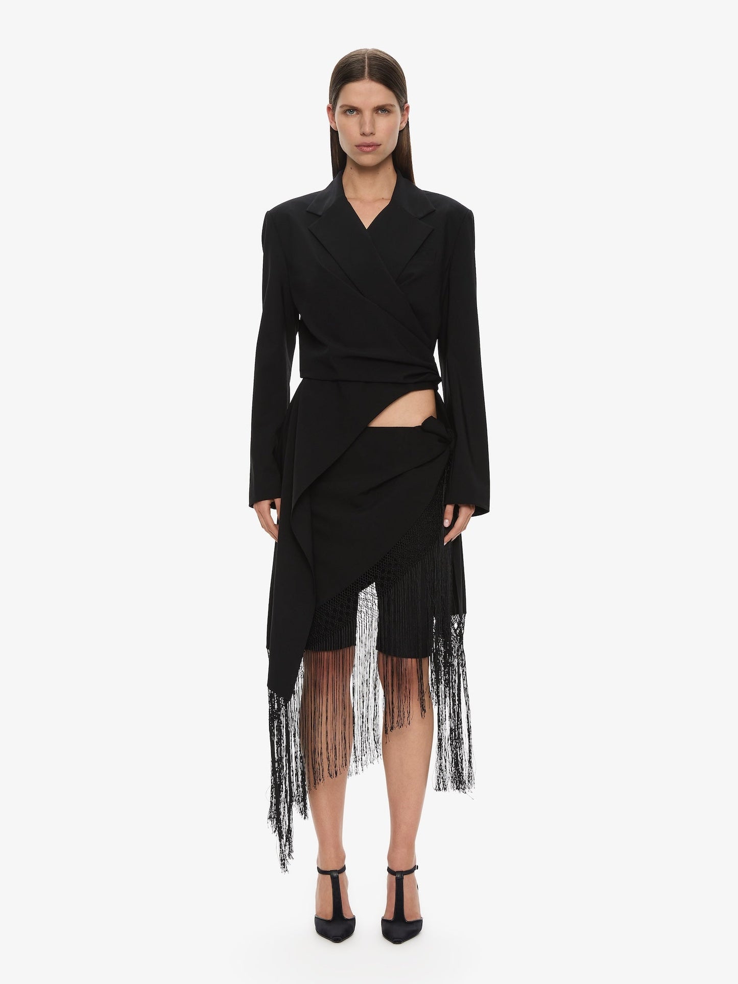 CHRISTOPHER ESBER Unravel Macrame Blazer (Black)