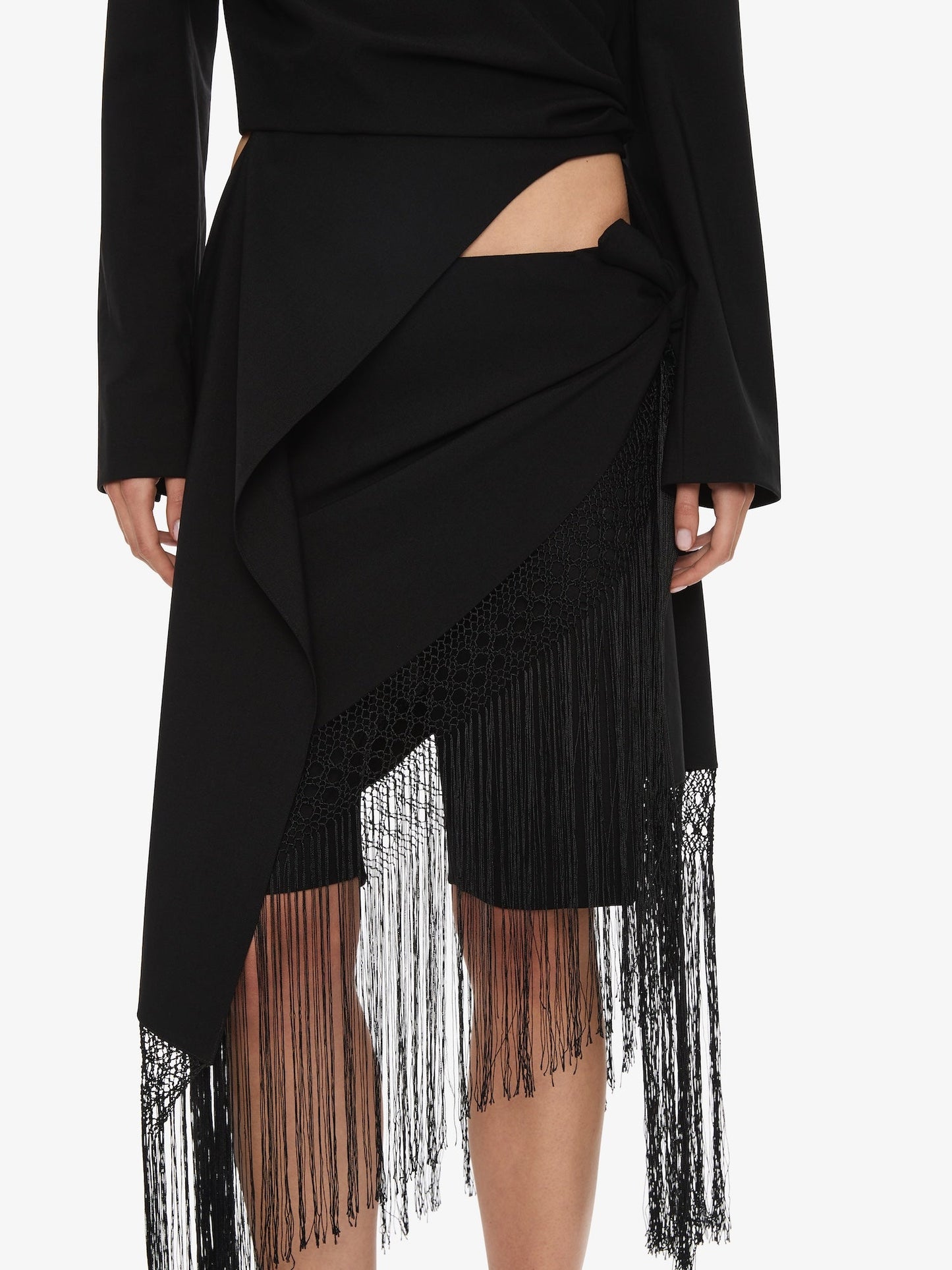 CHRISTOPHER ESBER Unravel Macrame Wrap Short (Black)
