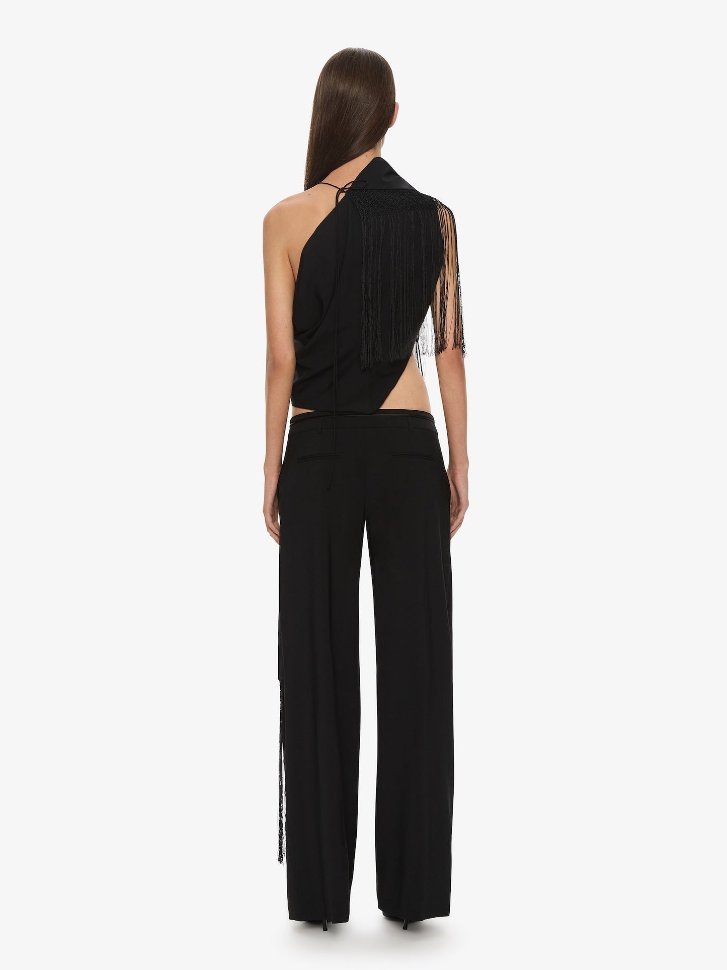CHRISTOPHER ESBER Unravel Macrame Wrap Top (Black)