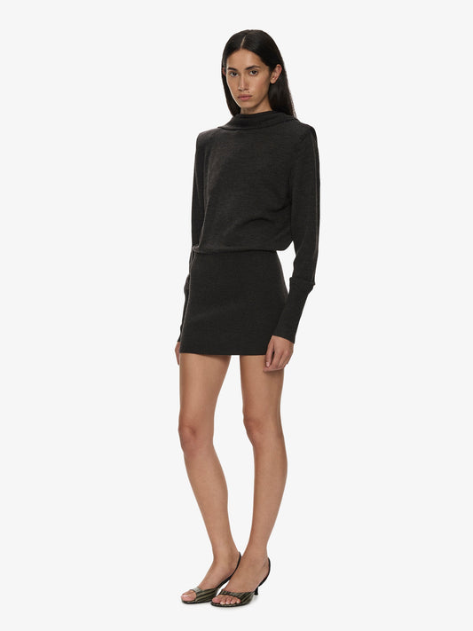 CHRISTOPHER ESBER Cesura Cowl Sweater Dress (Carbon)