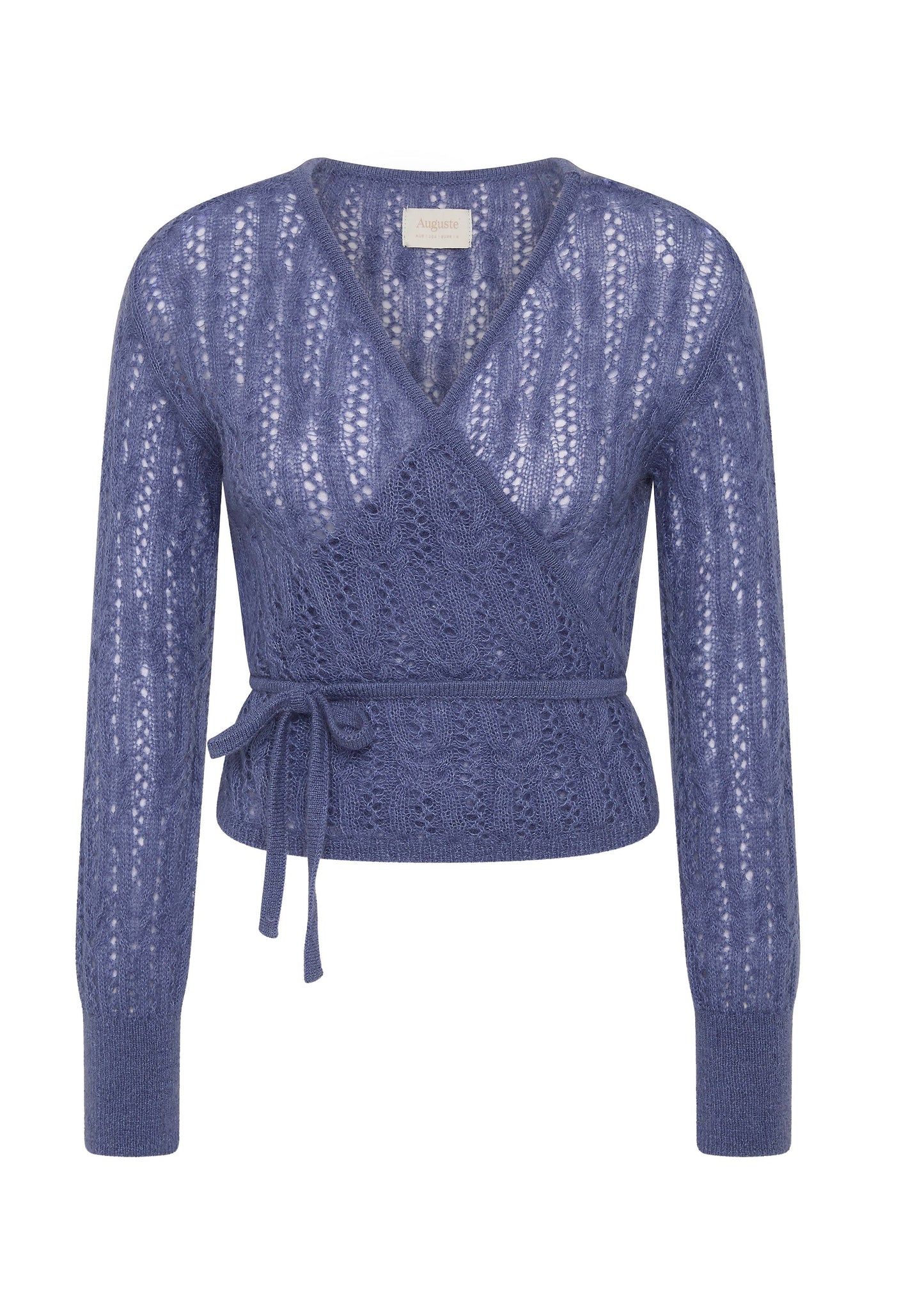 Auguste The Label Rowan Wrap Knit Cardigan (Blue)