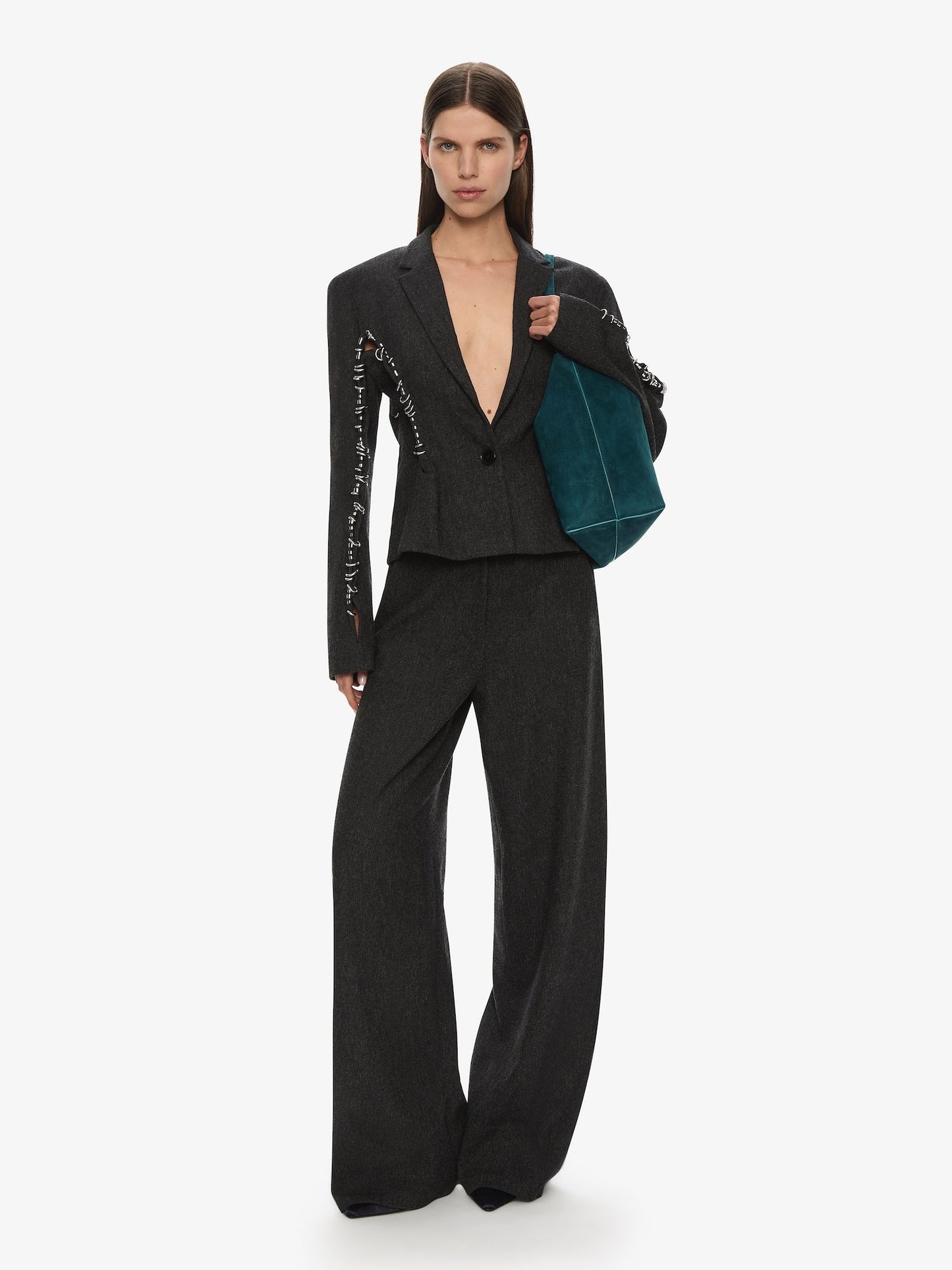 CHRISTOPHER ESBER Palmas Pierced Blazer (Carbon)