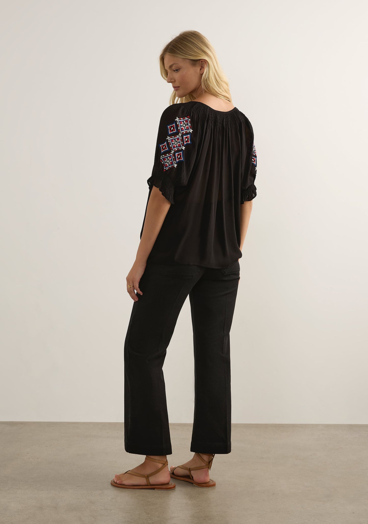 Auguste The Label Paxton Embroidered Blouse (Print)