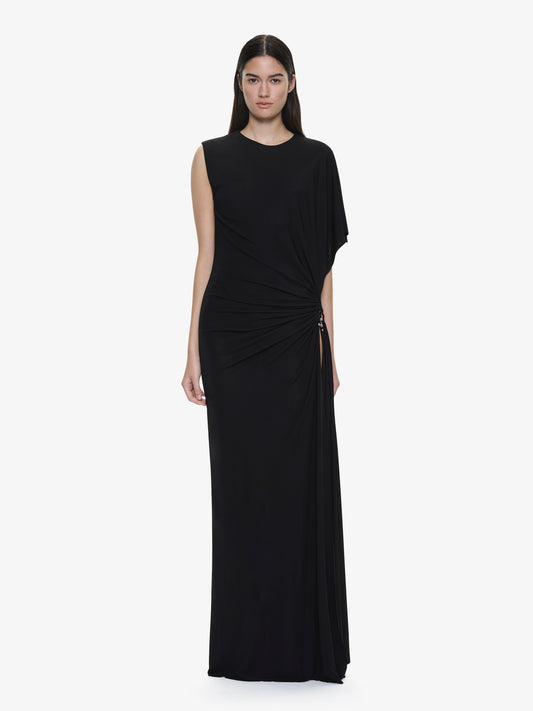 Image of Dresses. Productname: CHRISTOPHER ESBER Bezel Quartz Draped Tank Dress in Black colour by brand - CHRISTOPHER ESBER