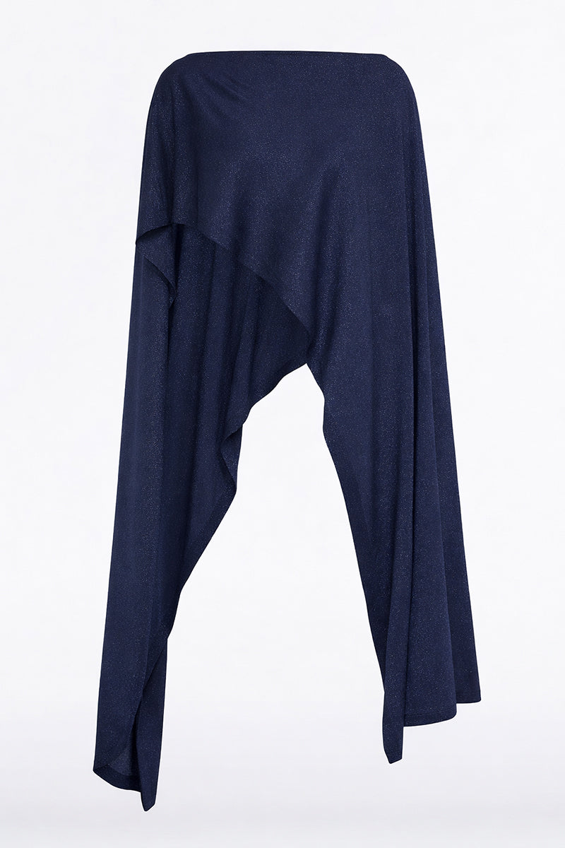 Carla Zampatti Metallic Knit Wrap (Navy)