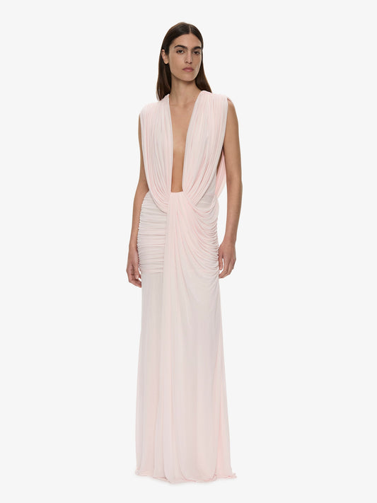 Image of Dresses. Product name - Ripple Drape Gown in Pink colour by brand - CHRISTOPHER ESBER