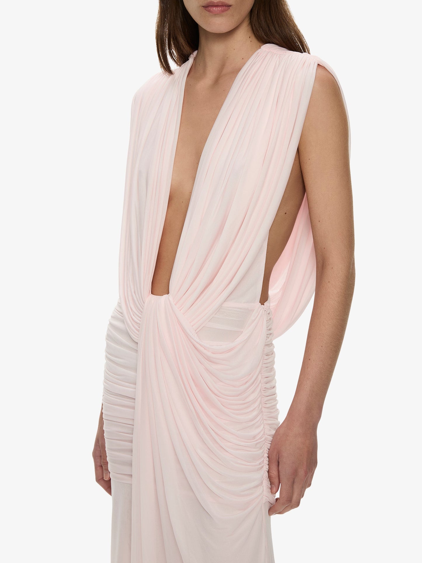 CHRISTOPHER ESBER Ripple Drape Gown (Pink)