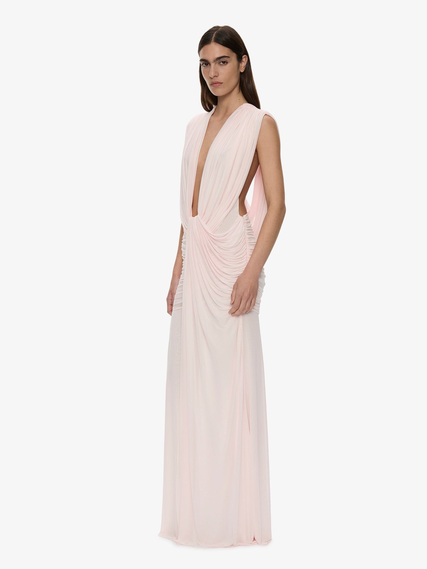 CHRISTOPHER ESBER Ripple Drape Gown (Pink)