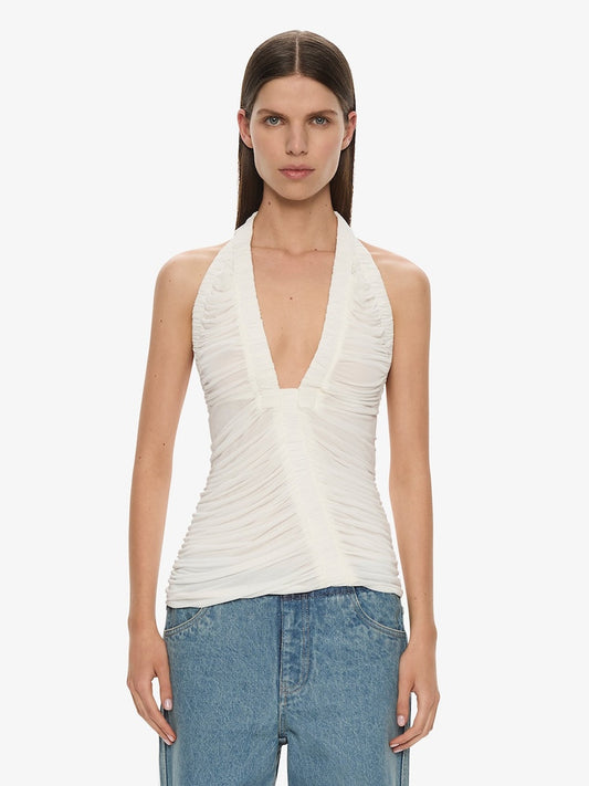 Image of a model wearing Tops. Productname: CHRISTOPHER ESBER Orion Top in White colour by brand - CHRISTOPHER ESBER