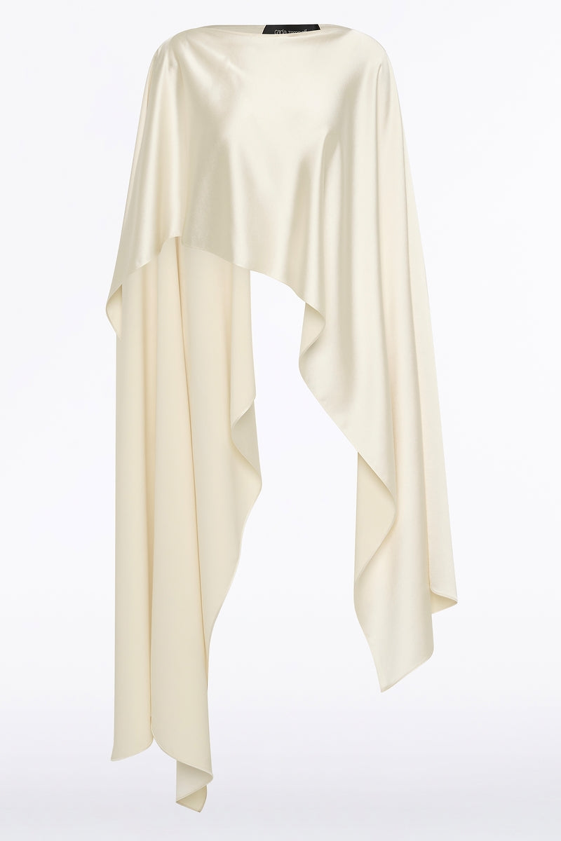 Carla Zampatti Ivory Satin Cape (White)