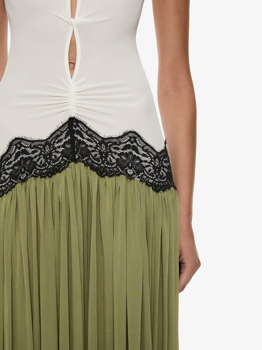 CHRISTOPHER ESBER Open Twist Verner Lace Tank Dress (White)