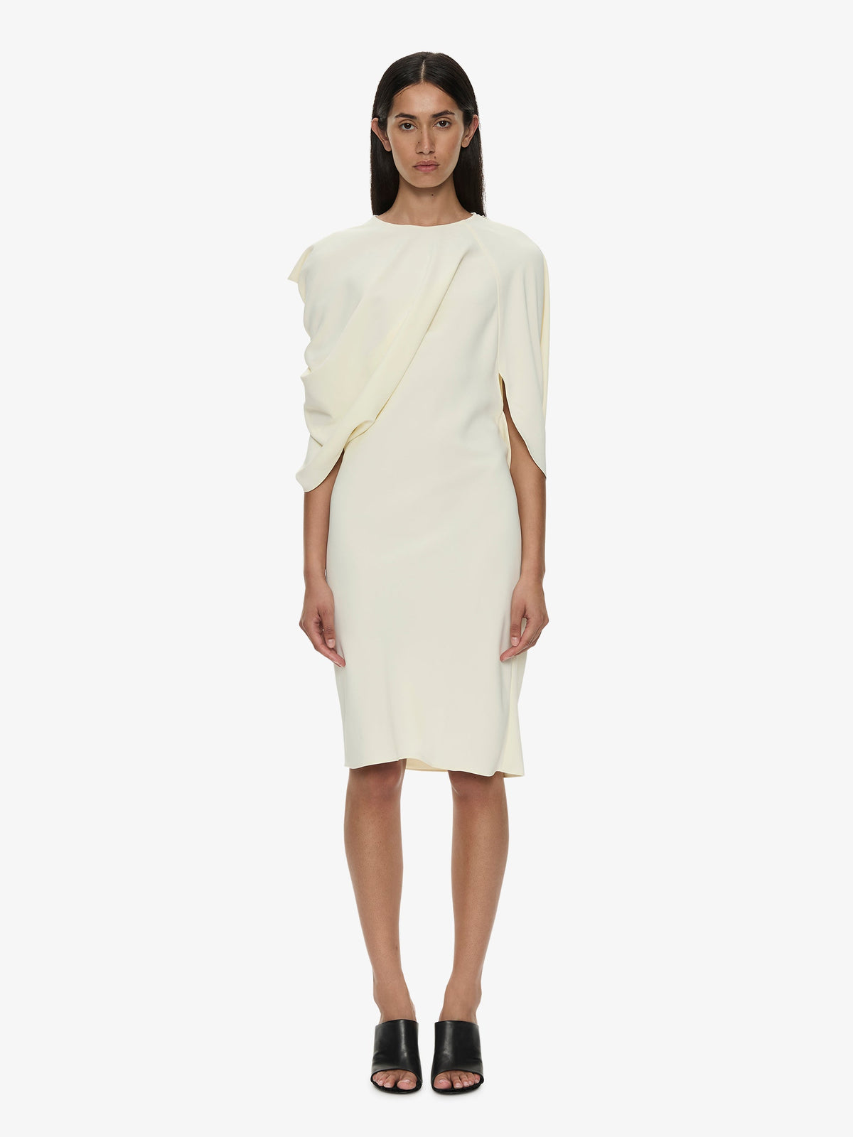 Image of Dresses. Product name - Virelle Cocoon Dress in Cream colour by brand - CHRISTOPHER ESBER