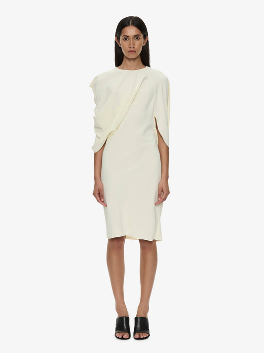 Image of Dresses. Product name - Virelle Cocoon Dress in Cream colour by brand - CHRISTOPHER ESBER