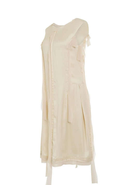 MAISON MARGIELA Asymmetric Distressed Dress (Butter)