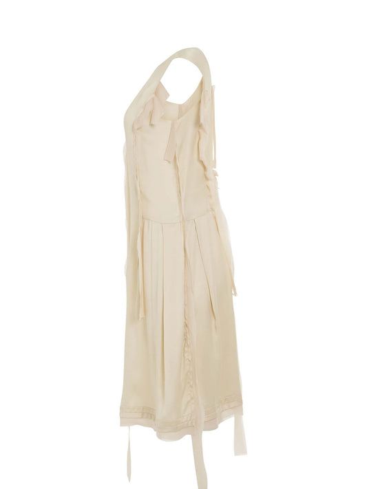 MAISON MARGIELA Asymmetric Distressed Dress (Butter)