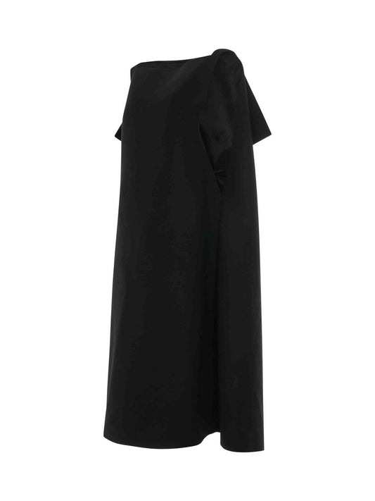 MAISON MARGIELA Cape Wool Dress (Black)