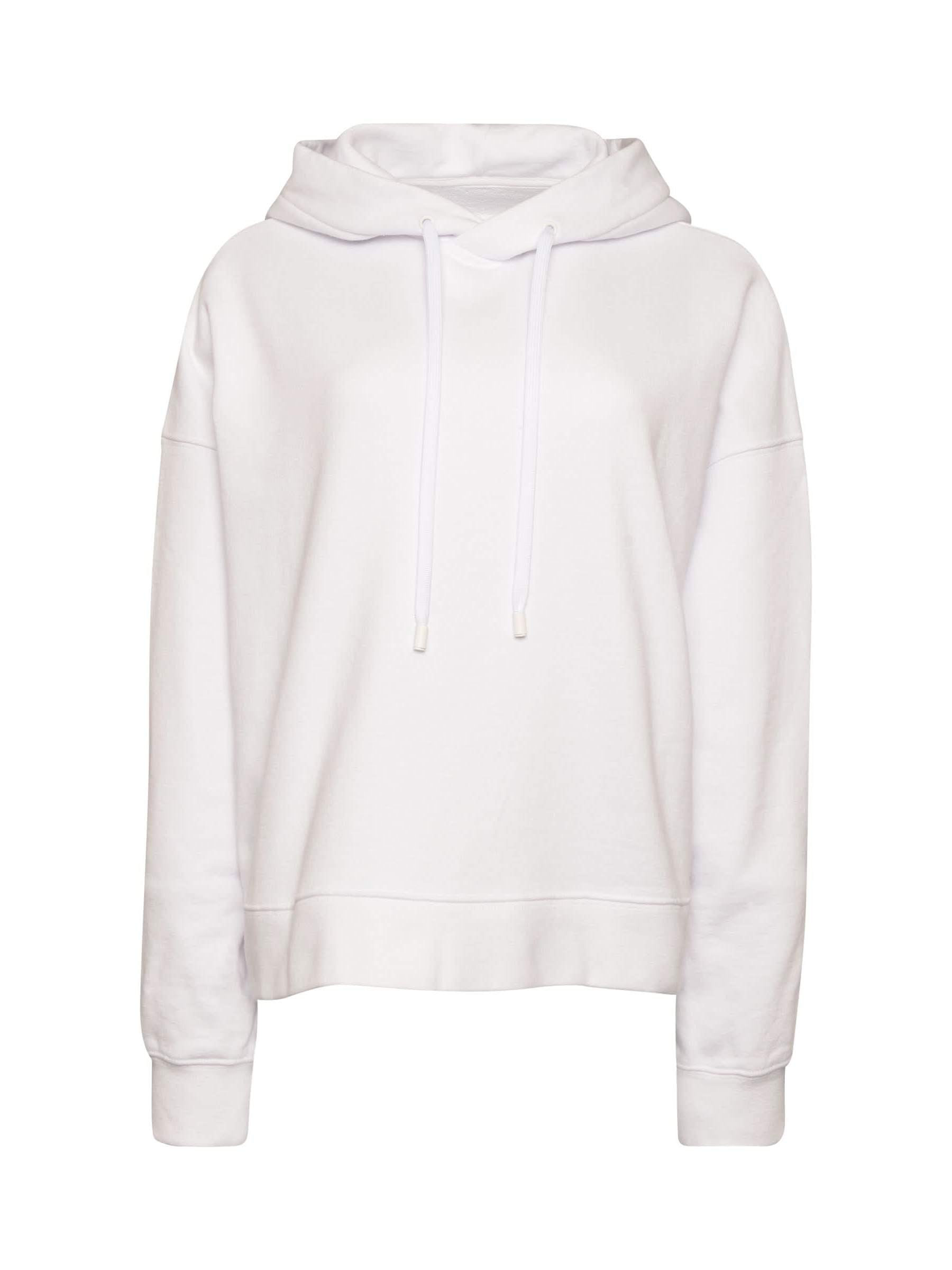 Image of a model wearing Outerwear. Productname: MAISON MARGIELA Aids Charity Hoodie in White colour by brand - MAISON MARGIELA