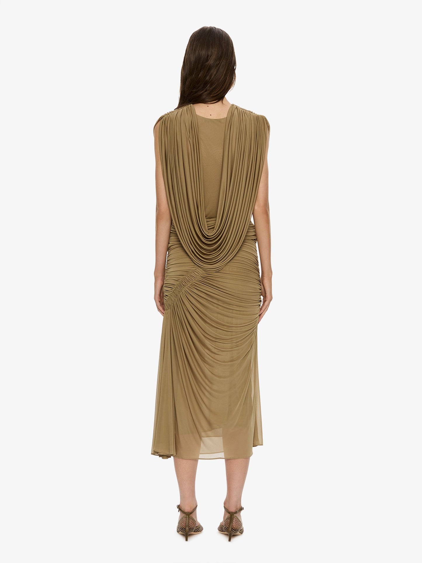 CHRISTOPHER ESBER Ripple Drape Top (Khaki)