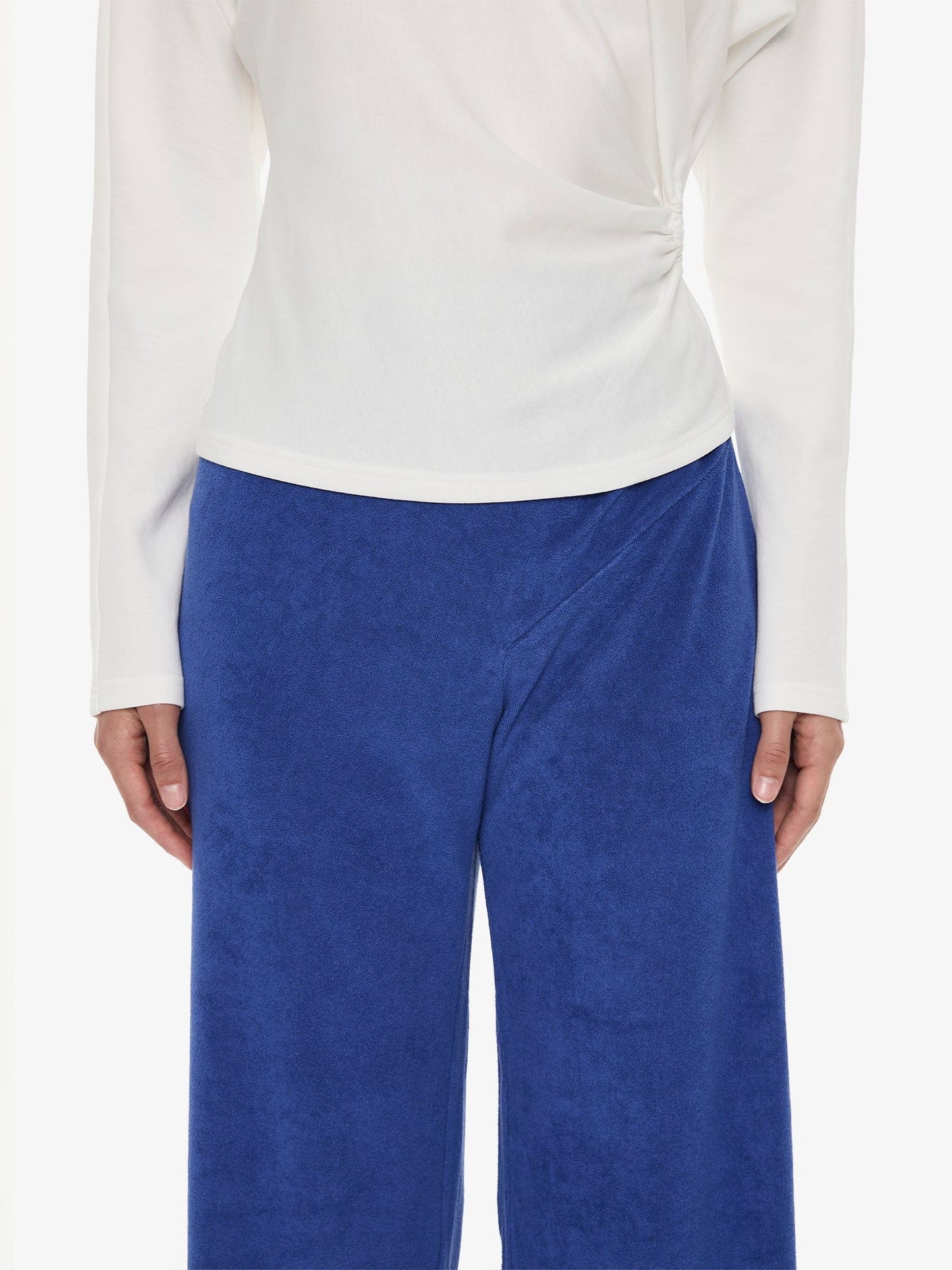 CHRISTOPHER ESBER Orbit Ruched Magyar Top (White)