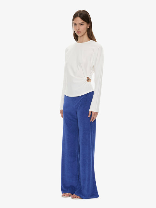 CHRISTOPHER ESBER Orbit Ruched Magyar Top (White)