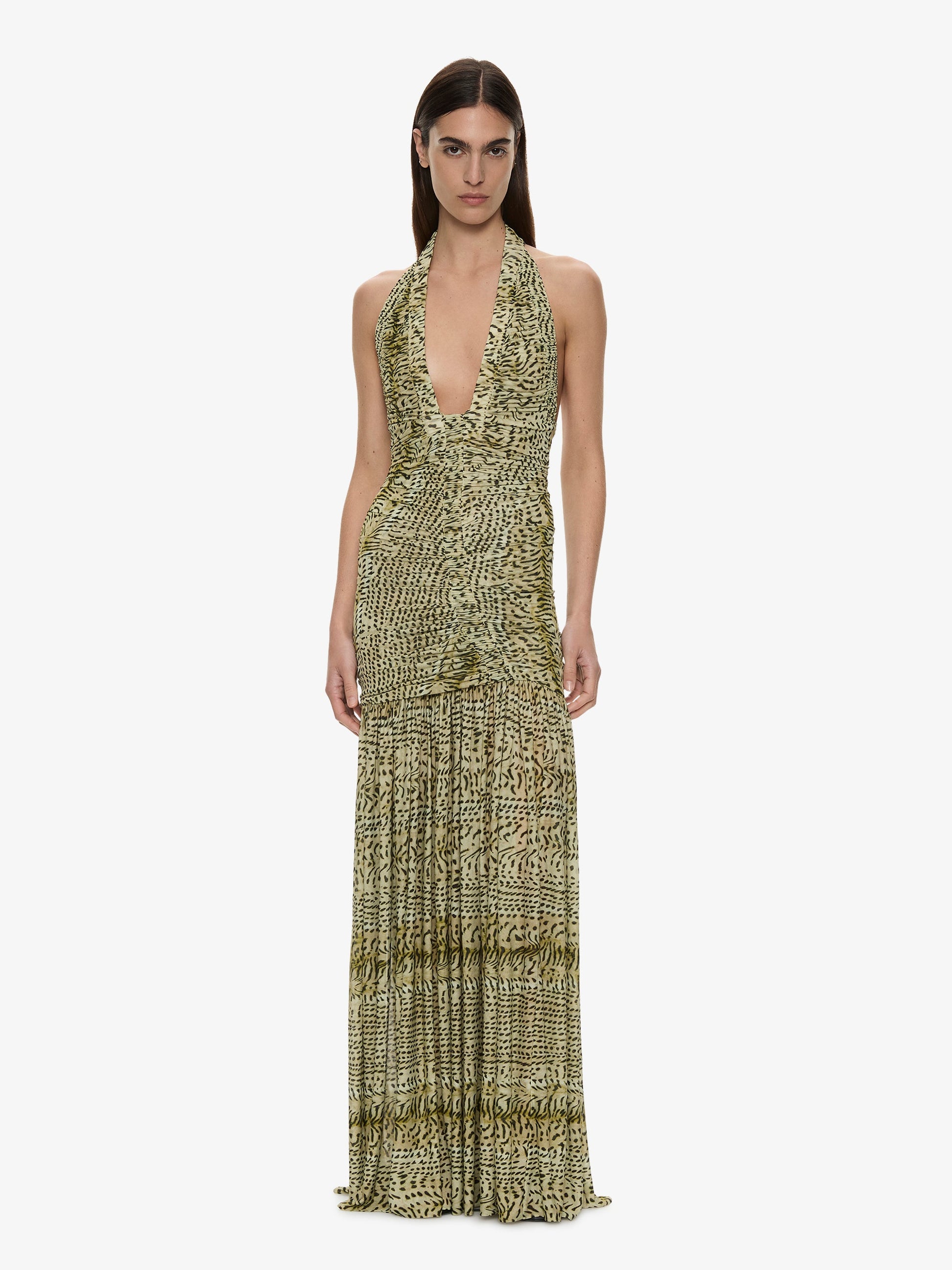 Image of Dresses. Product name - Orion Gown in Citrine colour by brand - CHRISTOPHER ESBER