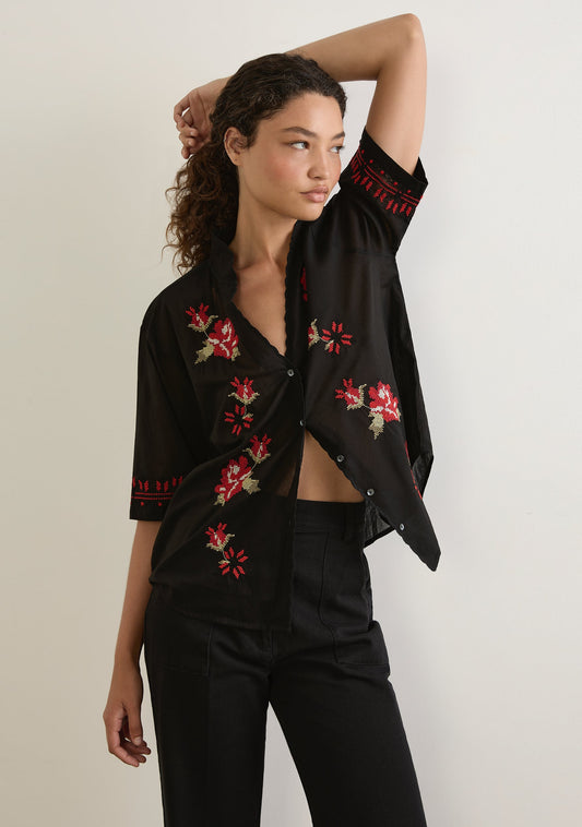 Image of Shirts. Productname: Auguste The Label Reign Blouse in Black colour by brand - Auguste The Label