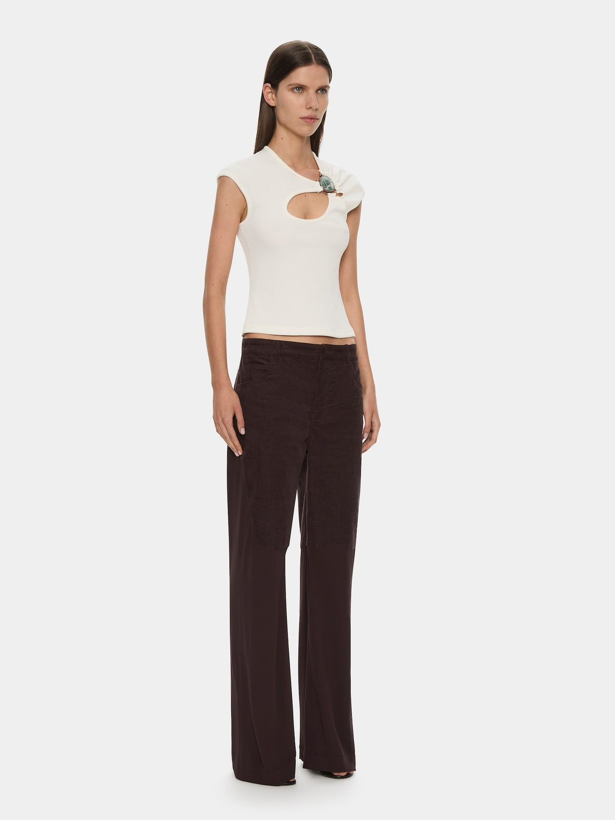 CHRISTOPHER ESBER Mineral Stone Hollow Tee (White)