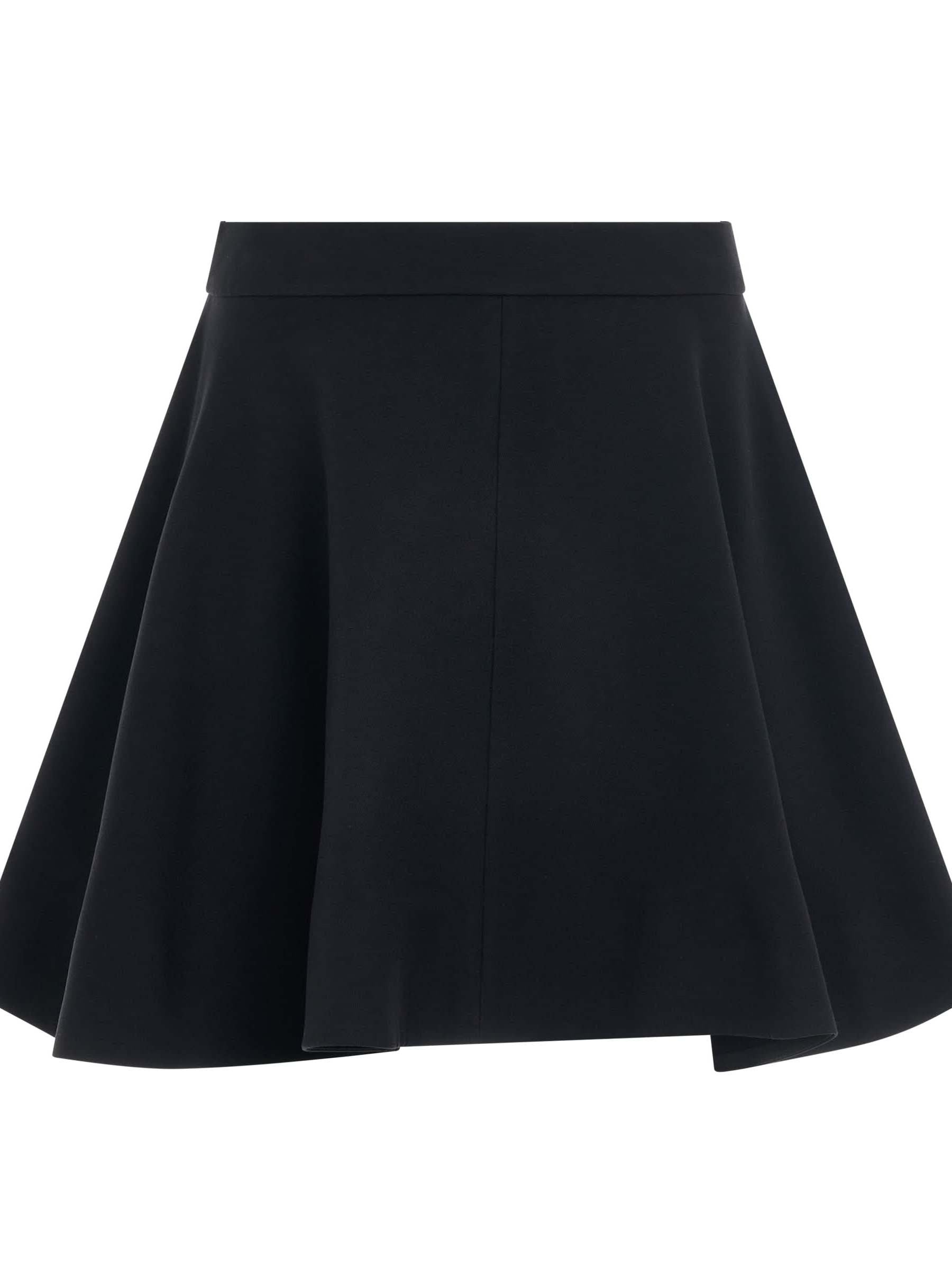 Image of a model wearing Shorts. Productname: LOEWE Short Skirt in Black colour by brand - LOEWE