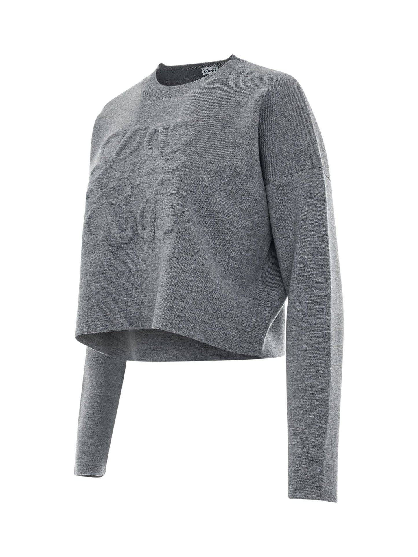 LOEWE Short Anagram Sweater (Grey)