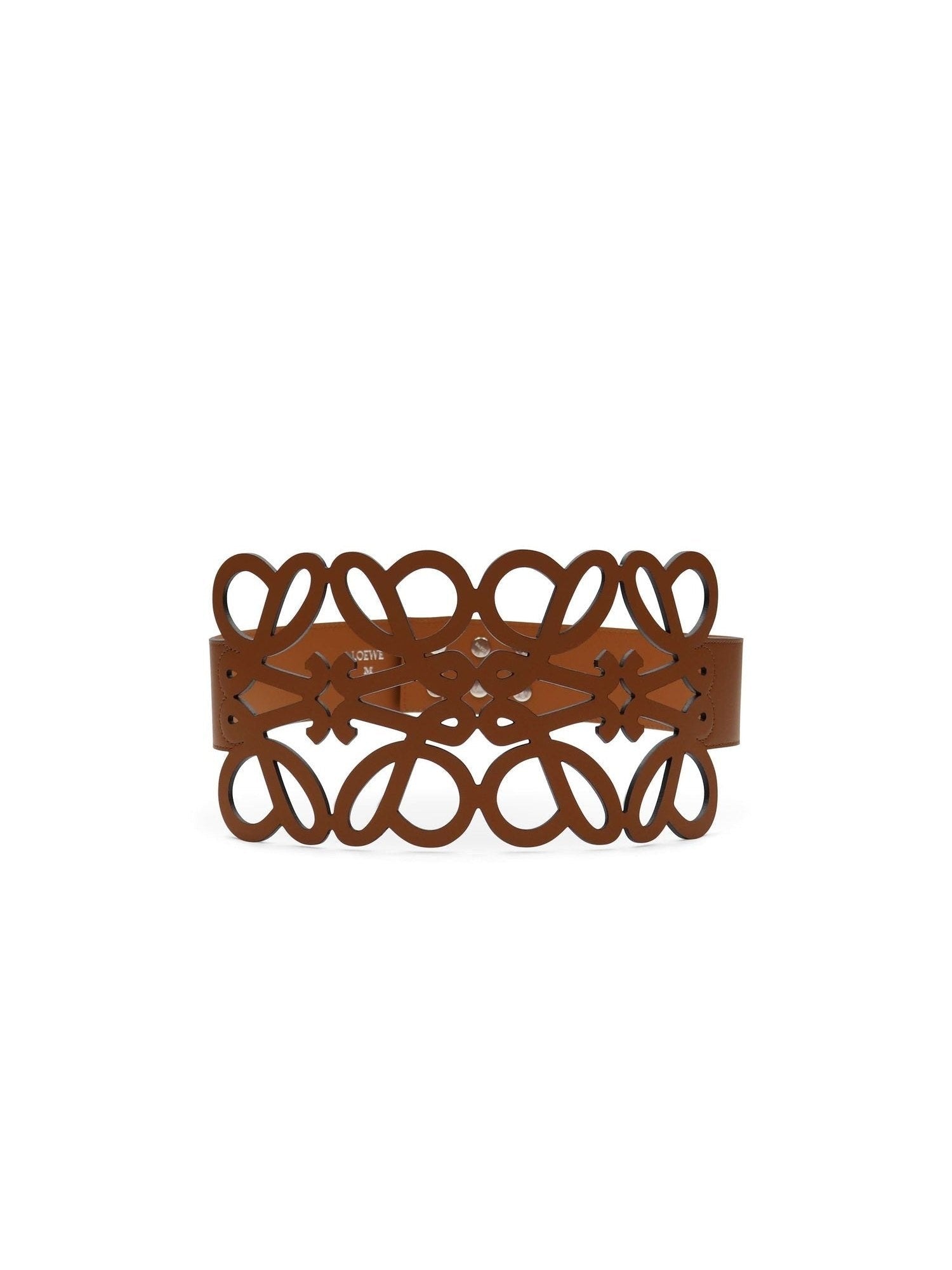 Image of Accessories. Productname: LOEWE Anagram Cut Out Belt in Tan colour by brand - LOEWE