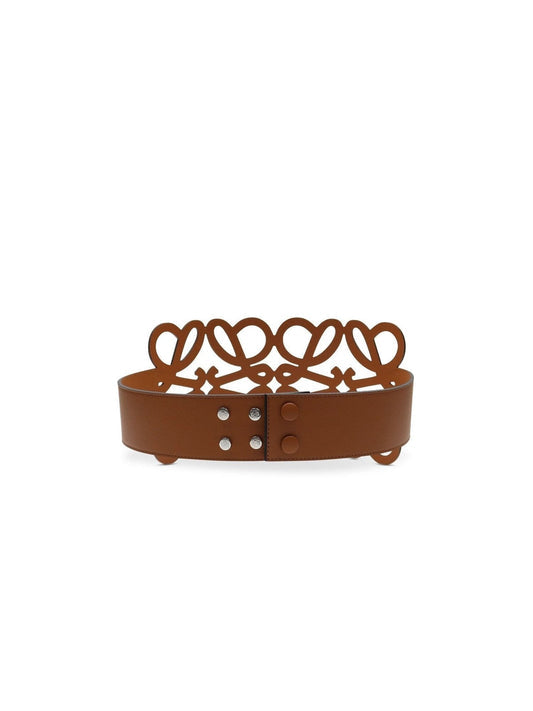 LOEWE Anagram Cut Out Belt (Tan)