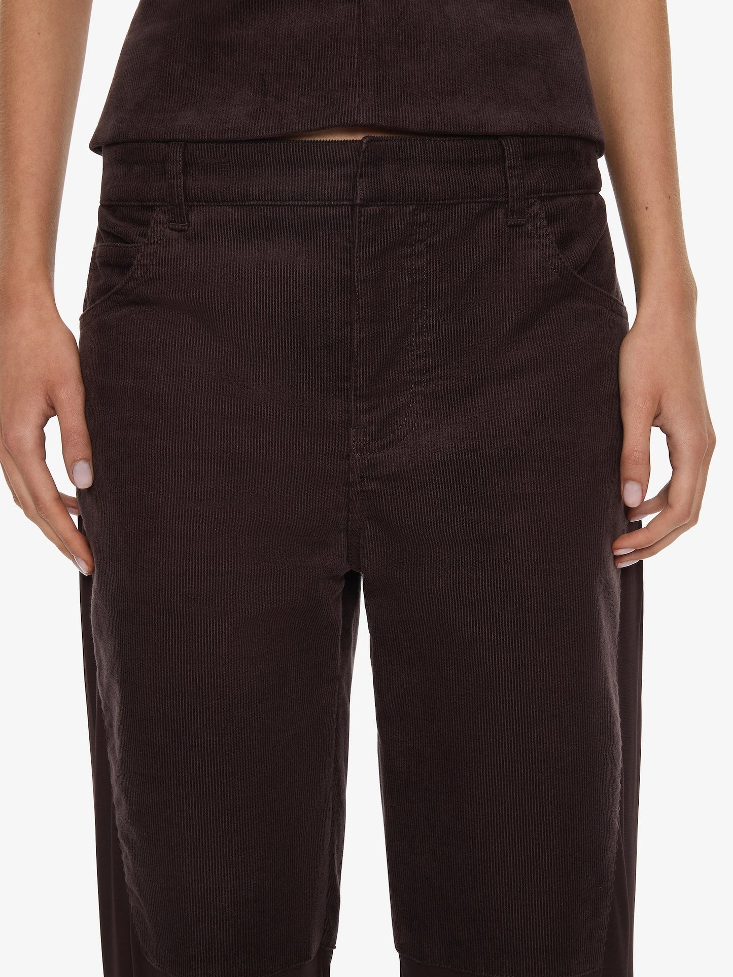 CHRISTOPHER ESBER Taped Corduroy Jersey Jean (Malbec)