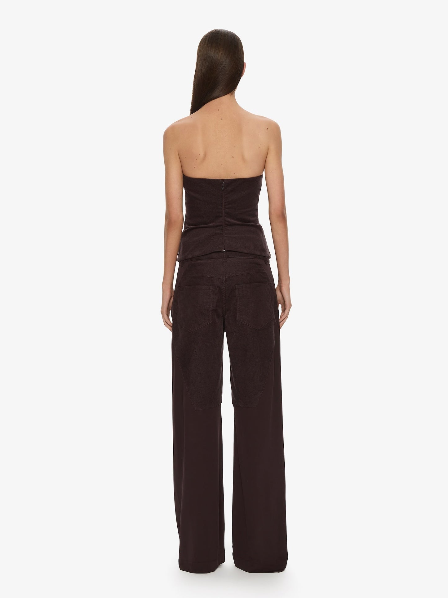 CHRISTOPHER ESBER Taped Corduroy Jersey Jean (Malbec)