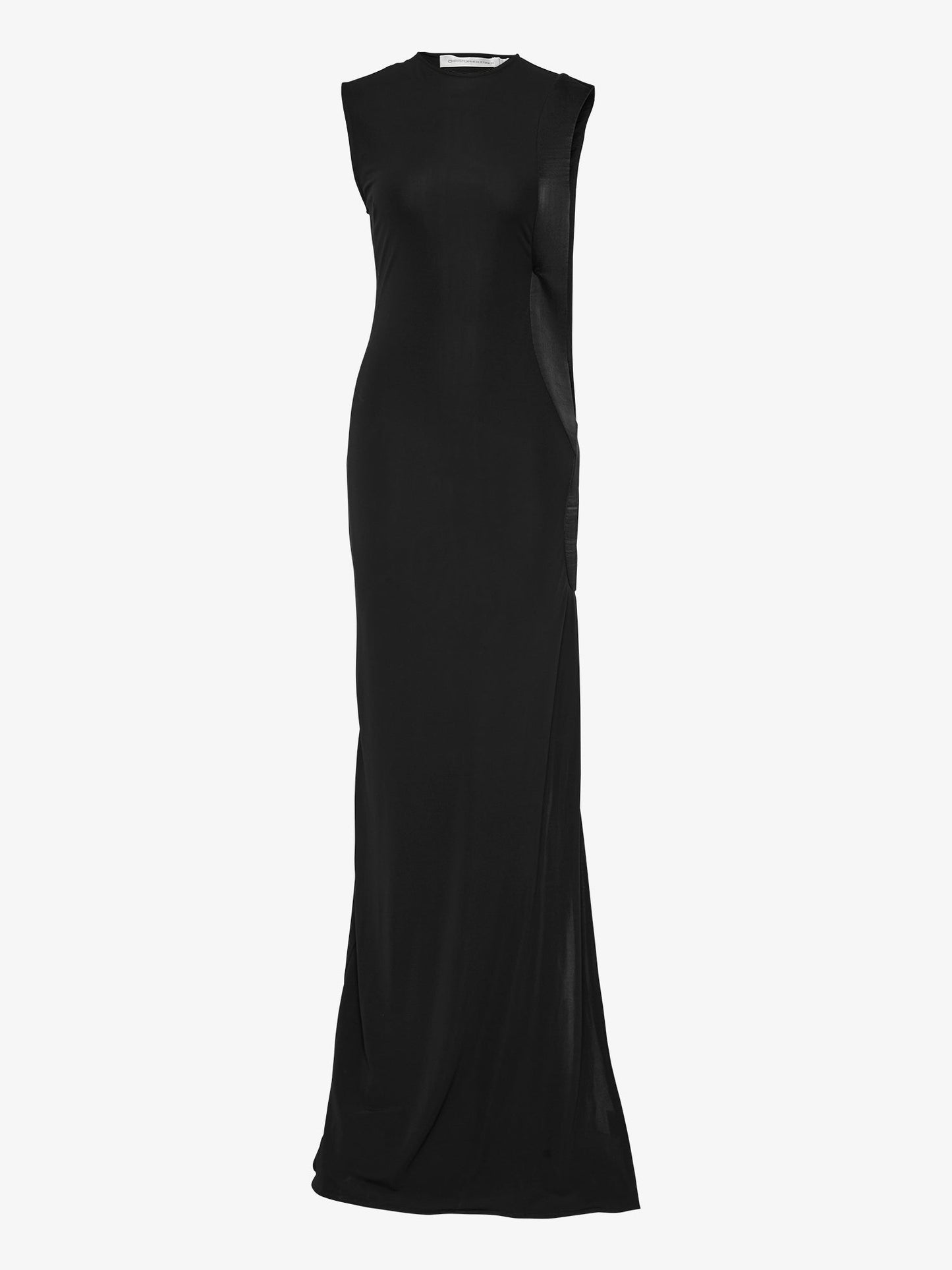 CHRISTOPHER ESBER Infinity Cutaway Satin Trimmed Dress (Black)