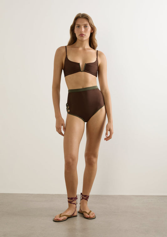 Auguste The Label Dolene High Waisted Bottom (Tan/Brown)