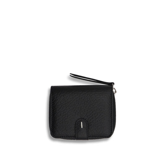 Image of Wallets & Money Clips. Productname: MAISON MARGIELA Four Stitch Zip Around Wallet in BLACK colour by brand - MAISON MARGIELA