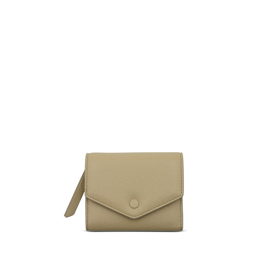 Image of Wallets & Money Clips. Productname: MAISON MARGIELA Logo Patch Tri-Fold Wallet in BEIGE colour by brand - MAISON MARGIELA