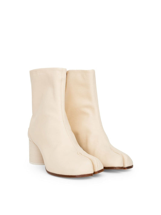 MAISON MARGIELA Tabi Ankle Boots 6cm Heel (White)