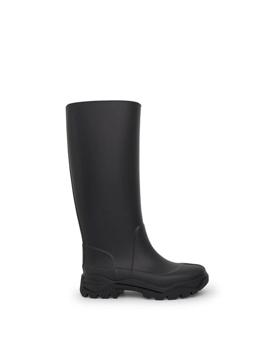 Image of Boots. Productname: MAISON MARGIELA Tabi Rain Boots in Black colour by brand - MAISON MARGIELA
